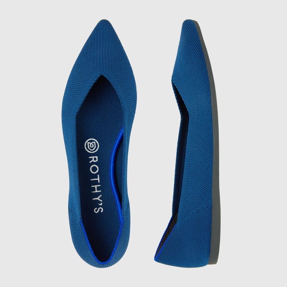 Rothy's Shoes - Rothy’s Poseidon Blue The Point Flats 8.5